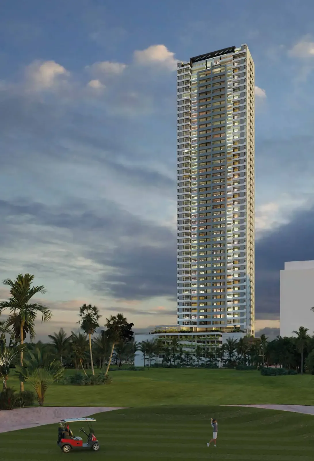 Torre Guayacán en Santa María, vista desde el campo de golf