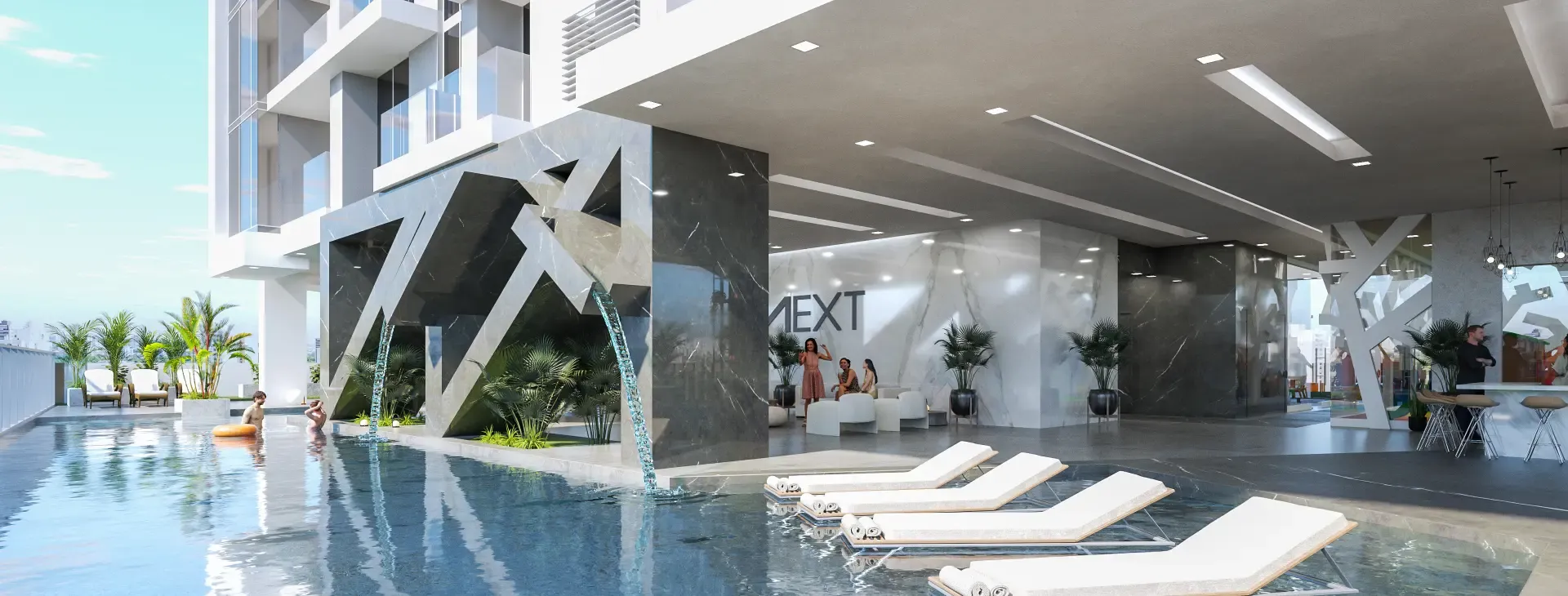 Vista exterior del proyecto Next en Coco del Mar, Ciudad de Panamá