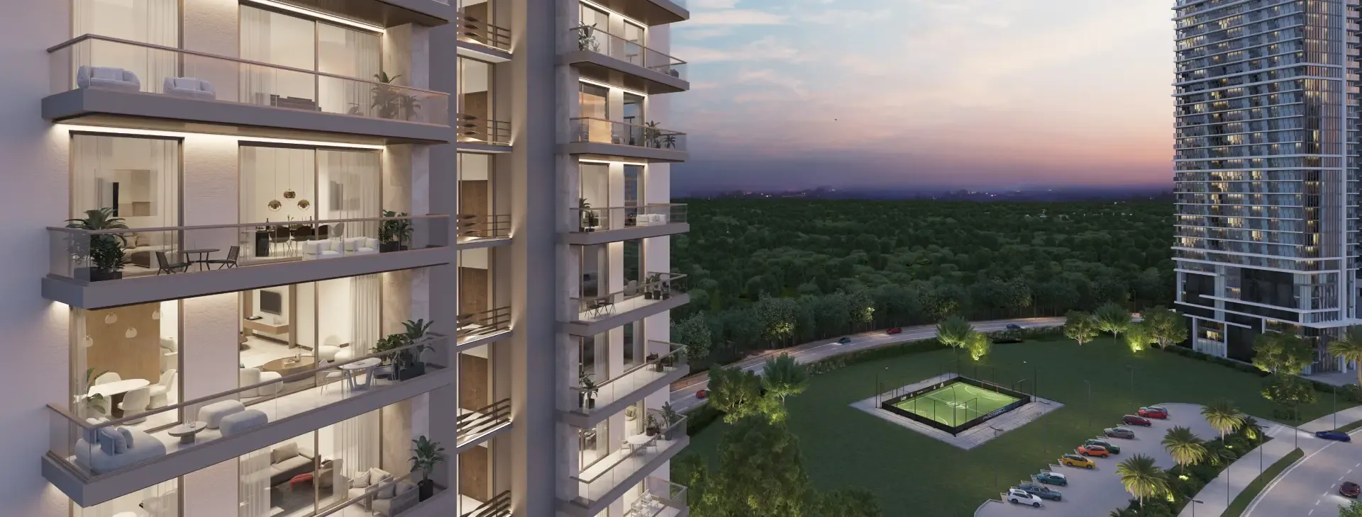 Torre Altair – vista de los balcones – Santa María Panamá
