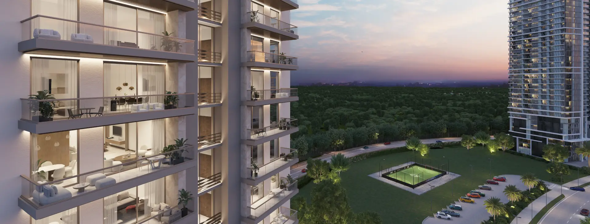 Torre Altair – vista de los balcones – Santa María Panamá